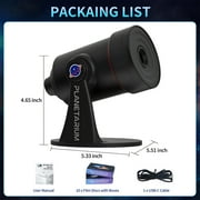 LED Star Projector, Space Planetarium Projector, Speaker Galaxy Projector, Moon Lamp for Bedroom(Black)