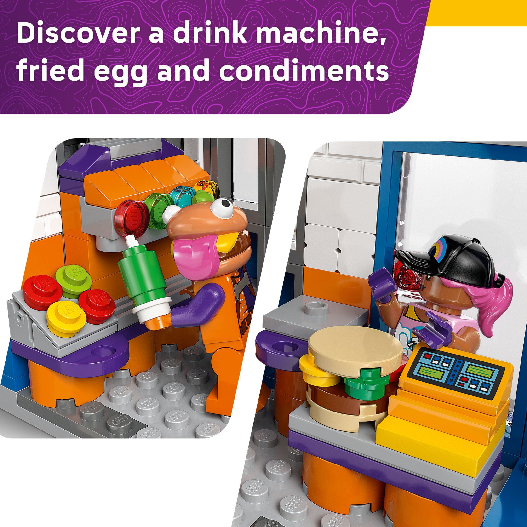 LEGO Fortnite Durrr Burger Restaurant Kids Toy - Video Game Building Set for Boys & Girls, Ages 10+ - Fortnite Minifigures Beach Boss, Grimy, and More - Gift Idea for Birthdays & Gaming Fans - 77076
