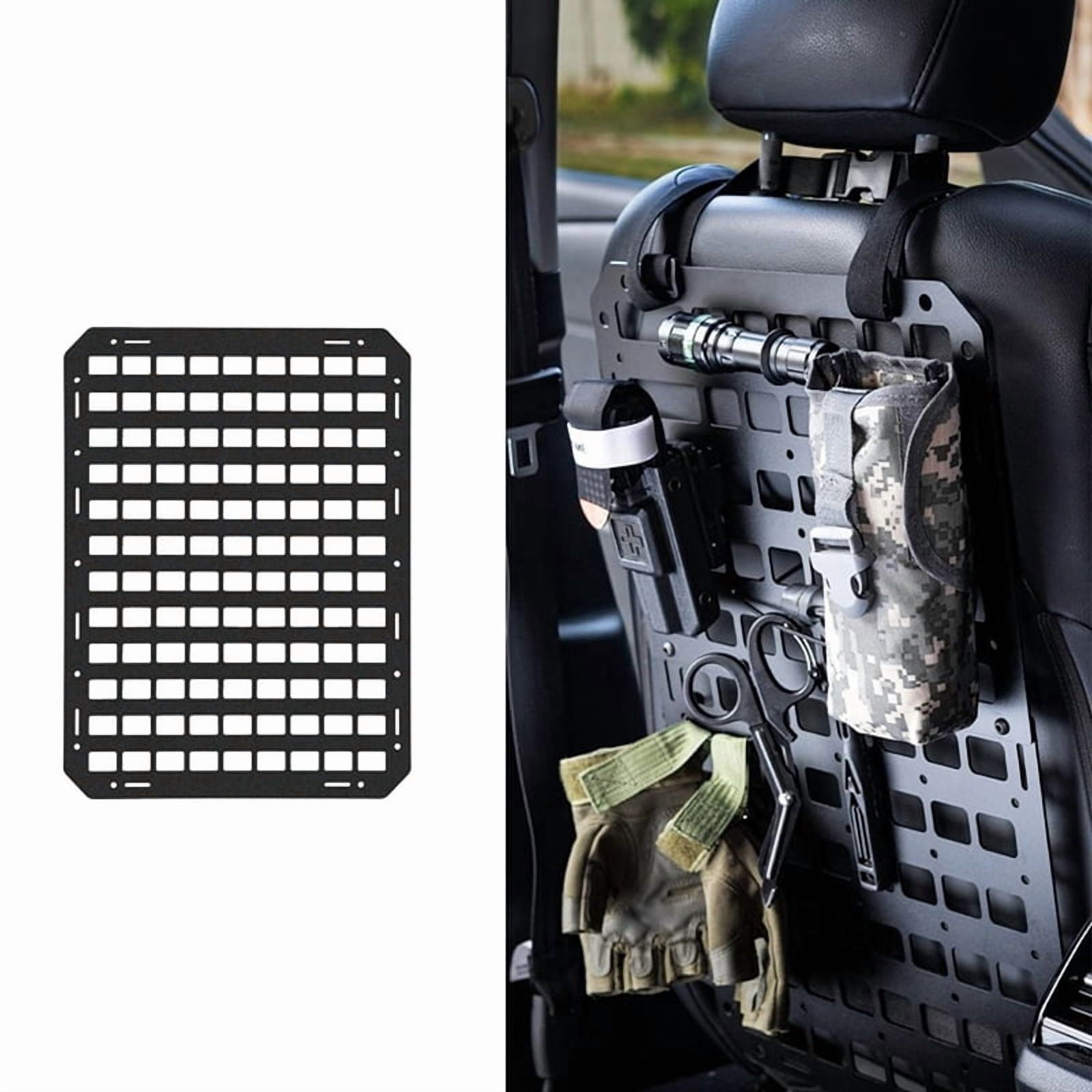 3X Car Seat Back Molle Panel, Molle Panel Organizer for Car, SUV Truck, Equipment Modular for  Pouch Tool Accessories