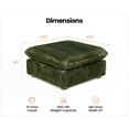 thumbnail image 2 of CHIC HOUSE Modular Oversized Sectional Sofa with Ottoman, Corduroy Upholstered, Convertible Chaise, Green, 2 of 10