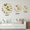 thumbnail image 4 of Designart 'Field Green Plant Detail Clover' Farmhouse Wood Wall Clock, 4 of 5