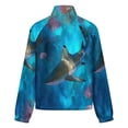thumbnail image 6 of Jackets for Women Winter Coat Jackets Flannel Stand Collar Jacket(Shark Swim,Size:S-4XL), 6 of 7