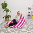 thumbnail image 3 of Posh Creations Bean Bag Stuffable Cover Only - Toy Organizer, Soft Canvas, Kids, 4 ft, Pink Stripes, 3 of 3