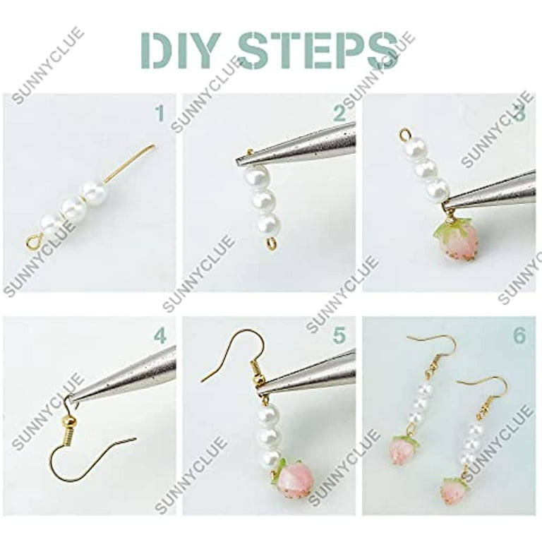 2 pcs Faux Pearl Flower Charms Jewelry Making Flower Charms DIY