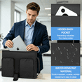 thumbnail image 5 of 15.6 Inch Water Resistant Laptop Bag for Men, Professional Messenger Briefcase with Adjustable Strap, Padded Computer Case for Travel Office School, Black, 5 of 7
