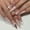 JP3392 [Glue model], variant on Cherry pink French wearing nail three-dimensional bow nail art star love super long pointed wearing nail piece