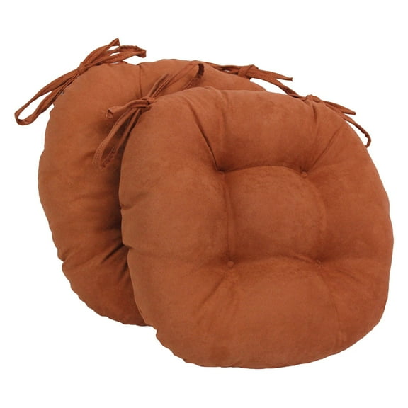 Blazing Needles U-Shape 16 x 16 in. Micro Suede Dining Chair Cushions - Set of 2