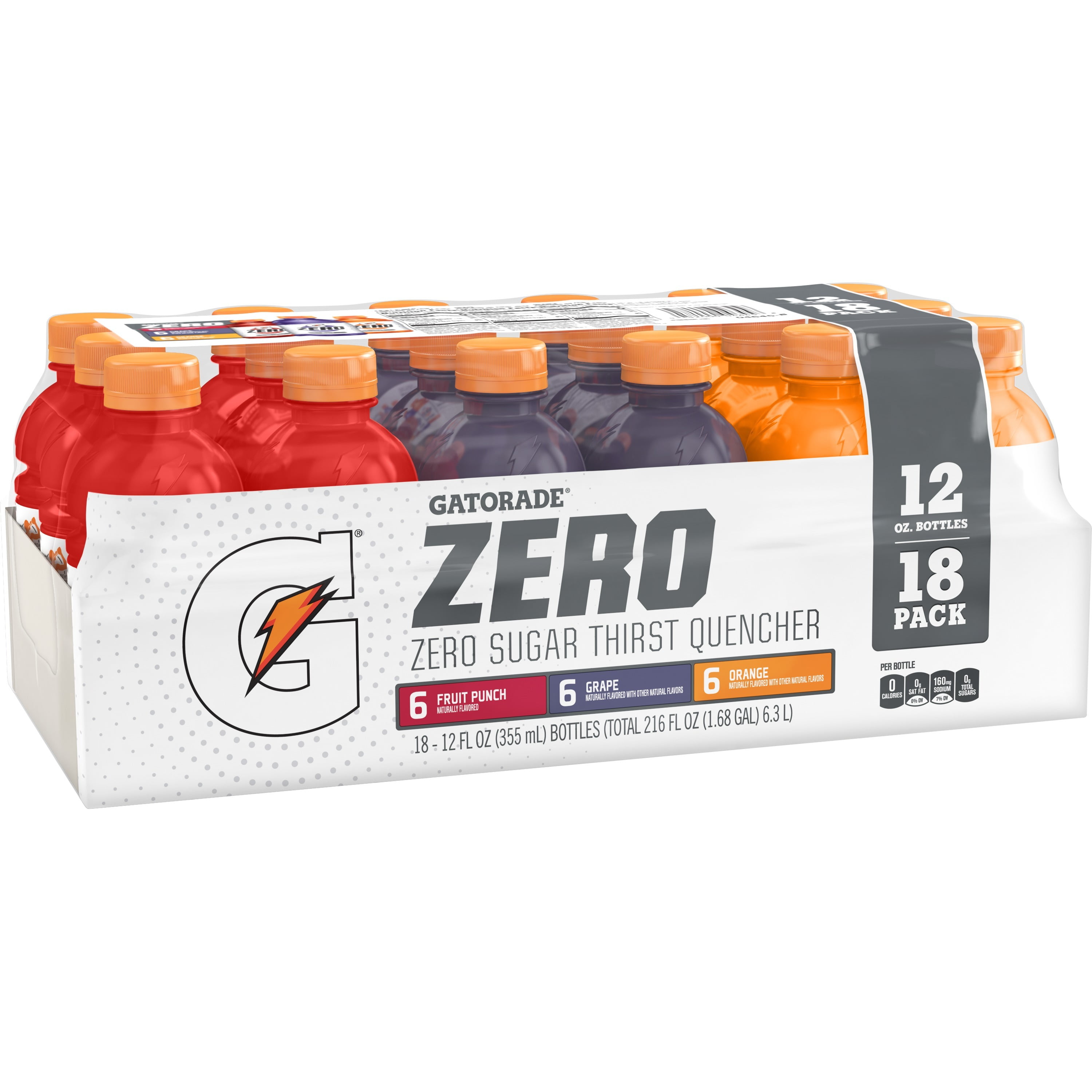 Gatorade Zero Sugar Thirst Quencher, Fruit Punch, Grape Gatorade Zero Sugar Thirst Quencher, Fruit Punch, Grape