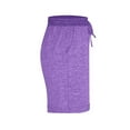 thumbnail image 6 of Womens Plus Size Shorts Drawstring Shorts for Women, Soft Comfy Activewear Loungewear Shorts, Solid Color Short Pants with Pockets Purple XXL, 6 of 6