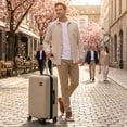 thumbnail image 2 of Lee 21 in Unisex Carry-On Luggage, Beige, 2 of 14