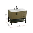 thumbnail image 2 of Elegant Kitchen and Bath 42 Inch Single Bathroom Vanity In Chestnut Brown, 2 of 13