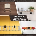 thumbnail image 4 of Garage Hooks FancyEagle 14, grandes y resistentes, paquete de 4 unidades, acero, 4 of 7