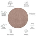thumbnail image 5 of SAFAVIEH Courtyard Blazhe Chevron Indoor/Outdoor Area Rug, Red/Beige, 5'3" x 5'3" Round, 5 of 9