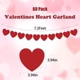 thumbnail image 2 of NOGIS 6Pcs Valentines Day Decorations Red Felt Heart Garland Banner, Pre-Strung, 60 Hearts Valentines Banner for Outdoor Indoor Home Valentines Day Decor Anniversary Wedding Decoration (Red), 2 of 3