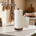 thumbnail image 5 of Austok Wooden Paper Towel Holder Countertop with Non Slip Foam Pad Standard and Jumbo Paper Towel Roll Holder Stand for Kitchen Bathroom Apartment, 12.20 × 5.12 inch, 5 of 7