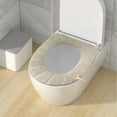thumbnail image 5 of Bathroom Soft Thicker Toilet Seat Cover Pads, Warm Stretchable Washable Cloth Covers, Acrylic Material & Universal Fit, Easy Installation & Comfortable Use, 5 of 5