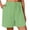 Mint Green, variant on Staron Women's Linen Shorts Casual Elastic Waist Wide Leg Solid Color Comfortable Relaxed Lounge Bermuda Shorts, Mint Green XXL