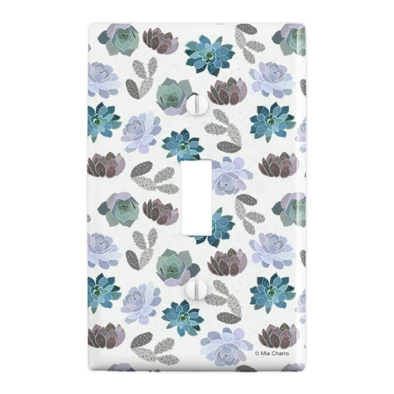 Cool Succulents and Cactus Plastic Wall Decor Toggle Light Switch Plate Cover