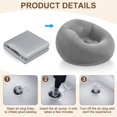 thumbnail image 3 of Inflatable Bean Bag Chairs for Adult Blow up Chairs Lazy Sofa Folding Portable Inflatable Chair for Movie Outdoor Room Bedroom Reading Camping(Grey), 3 of 7