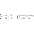 thumbnail image 2 of Sea-Dog Line 041610 Open Base 10" x 1-7/8" Cleat 316 Stainless Steel 5/16" Fastener, 2 of 2