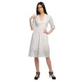 thumbnail image 3 of Moomaya Robe Imprimée Longueur Genou pour Femmes Grande Taille Vêtements Décontractés Tenue d'Été, 3 of 4
