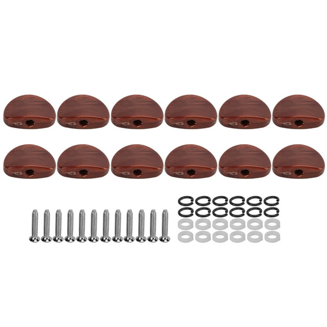 Guitar Machine Heads Knobs,12Set Tuner Machine Head Tuner Machine Head Buttons Tuning Peg Caps Knobs Crafted with Care