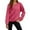 Hot Pink, variant on HNMKIU Crewneck Sweatshirt Fall Winter Soft Casual Pullover Blank Fashion Comfortable Womens Crewneck Sweatshirt BU1,L