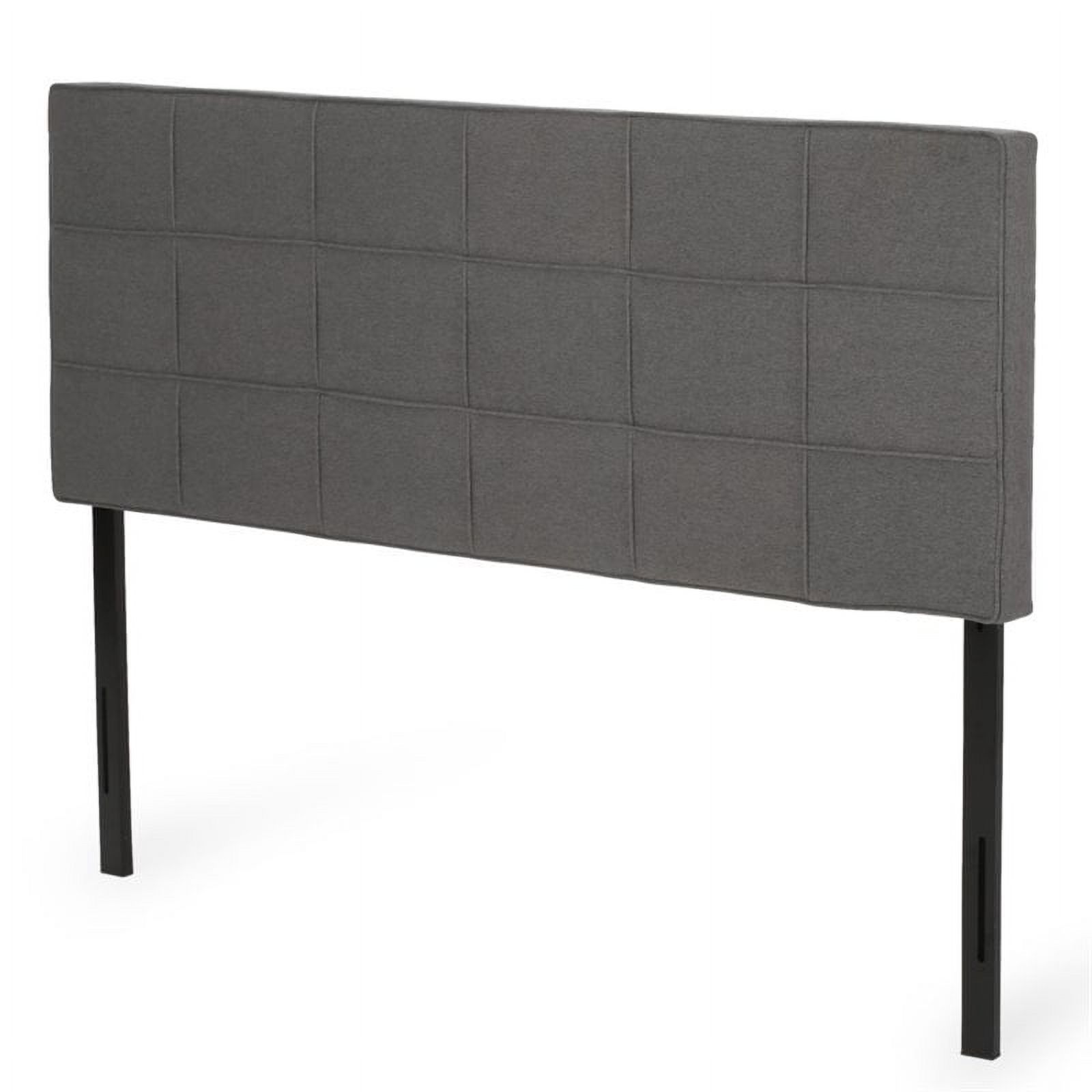 Noble House Abdullah Contemporary Upholstered King/California King Headboard, Charcoal Gray, Black