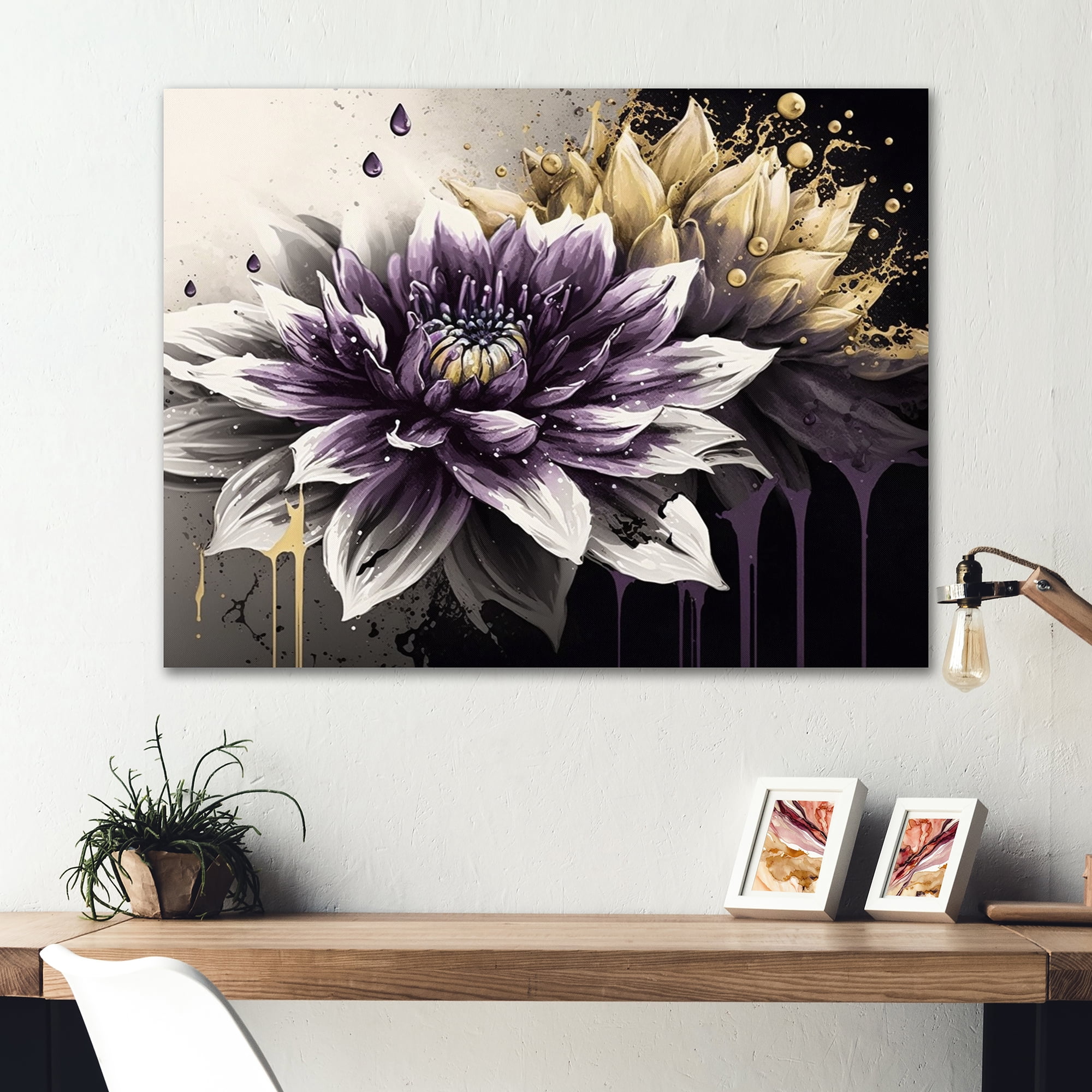 Designart Dahlia Flower II Canvas Wall Art