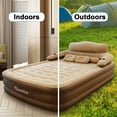 thumbnail image 5 of AJONALAA 18in Queen Air Mattress with Headboard, Inflatable Mattress Airbed for Camping, 5 of 11