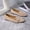 Beige, variant on Women's White Suede Flat Loafers, Casual Slip-On Dress Shoes with Buckle Detail