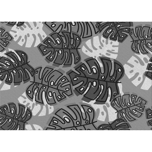 Ahgly Company Indoor Rectangle Patterned Dark Gray Area Rugs, 2' x 4'