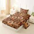 thumbnail image 2 of Erosebridal Cute Animal Capybara Twin Sheet Sets For Capybara Lover,Cartoon Capybaras Bedding For Girls Kids 3-Piece, 2 of 6