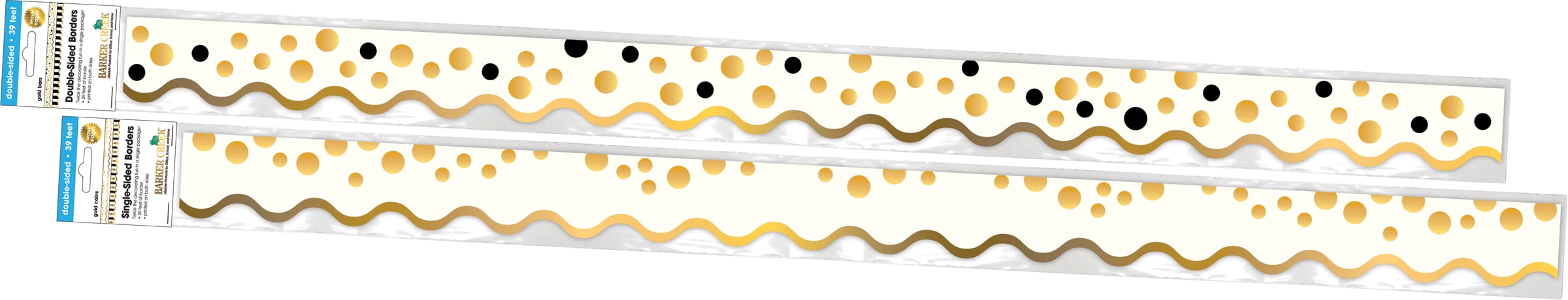 Barker Creek Gold Double-Sided Scalloped Trim Set (4 designs) - 78 Feet