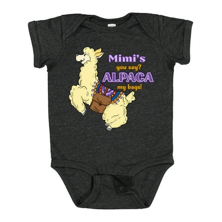 

Inktastic Cute Jumping Alpaca Mimi s You Say ALPACA My Bags Gift Baby Boy or Baby Girl Bodysuit