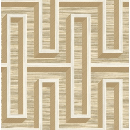 Advantage Henley Taupe Geometric Grasscloth Wallpaper