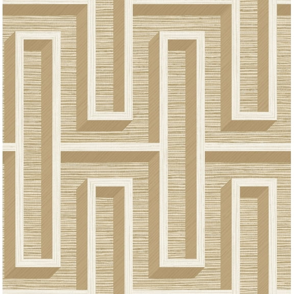 Advantage Henley Taupe Geometric Grasscloth Wallpaper