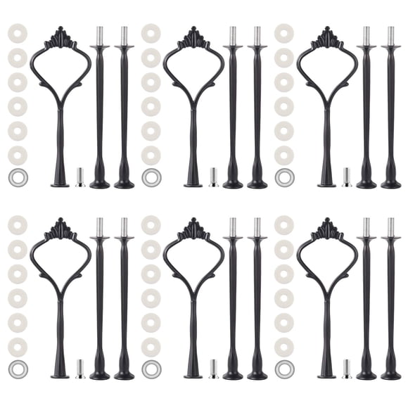 Bandeja escalonada para soporte de tartas MSDADA de 3 niveles, color negro