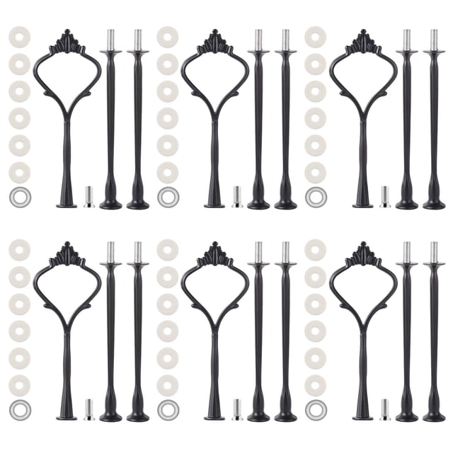 Bandeja escalonada para soporte de tartas MSDADA de 3 niveles, color negro