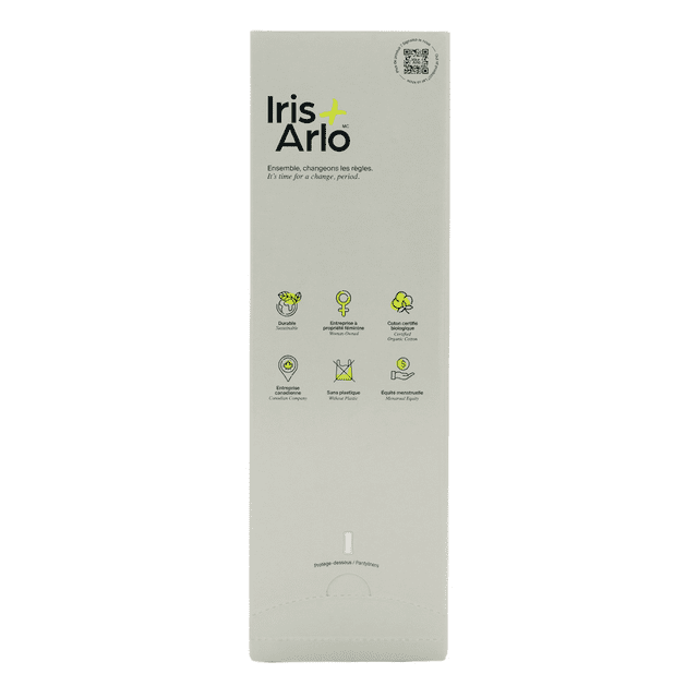 Iris + Arlo Wall-Mounted Pads Dispenser Pre-Filled with 100% Organic Cotton Panty liners (100 Count)