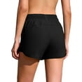 thumbnail image 5 of Charmo Womens V Slit Swim Shorts Quick Dry Board Shorts with Boxer Liner & Pockets Sporty Running Drawstring Swimsuit Bottoms, 5 of 7