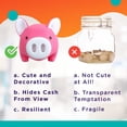 thumbnail image 4 of Unbreakable Plastic Piggy Bank - Kids Piggy Bank for Boys and Girls, 4 of 9