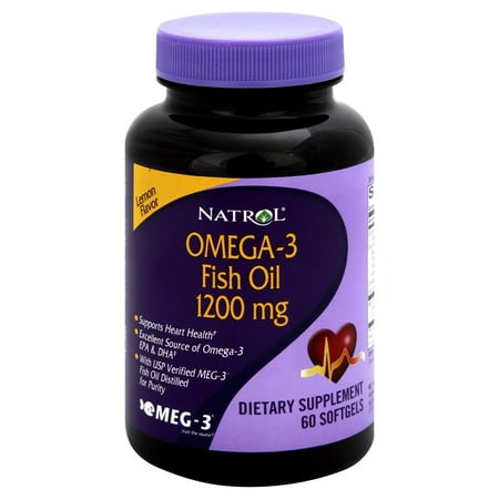 Natrol Omega-3 Fish Oil Lemon - 1200 mg - 60 Softgels