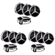 thumbnail image 1 of 4 Uds Insignias Emblema Cubo Llantas 75MM Tapas Centrales para AMG C E S G ML, 1 of 9