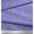 thumbnail image 3 of Soimoi Purple Rayon Fabric Leaves Damask Print Fabric by the Yard 56 Inch Wide, 3 of 5