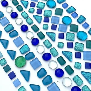 Irregular Mosaic Glass Pieces 500g for , Crushed Stained Glass Tiles,  Assorted Colors and Shapes Mosaic Art Supplies (Mixed Assorted Colors)