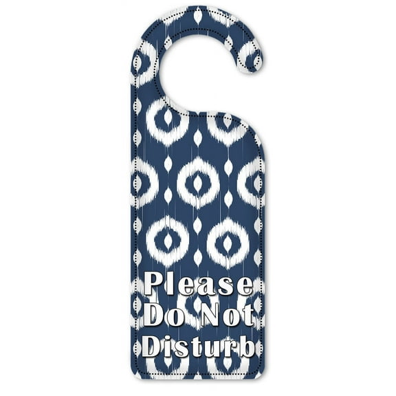 Do Not Disturb Door Knob Hanger Sign - Blue & White Circles