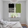 thumbnail image 4 of Sage Green Black Kitchen Curtains Window Panels, Farmhouse Striped Modern Abstract Art Insulated Window Treatment Curtain, Grommet Curtains for Bedroom/Living Room/Bathroom, 2 Piece 27.5"Wx39"L, 4 of 8