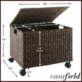 thumbnail image 7 of Casafield Rolling Filing Cabinet, Espresso Dark Brown - Water Hyacinth Hanging File Folder Organizer, Home Office Storage, 7 of 7