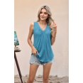 thumbnail image 2 of Women'S Casual Sleeveless Tank Top Blue Green M, 2 of 8